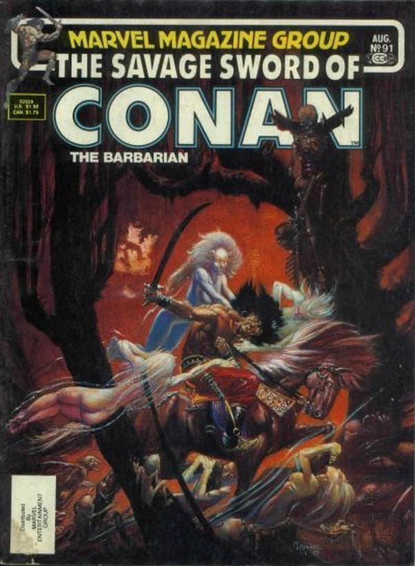 The Savage Sword of Conan #91 cover