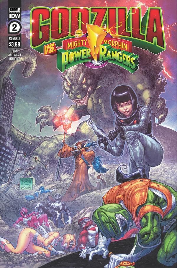 Godzilla vs. the Mighty Morphin Power Rangers #2 cover