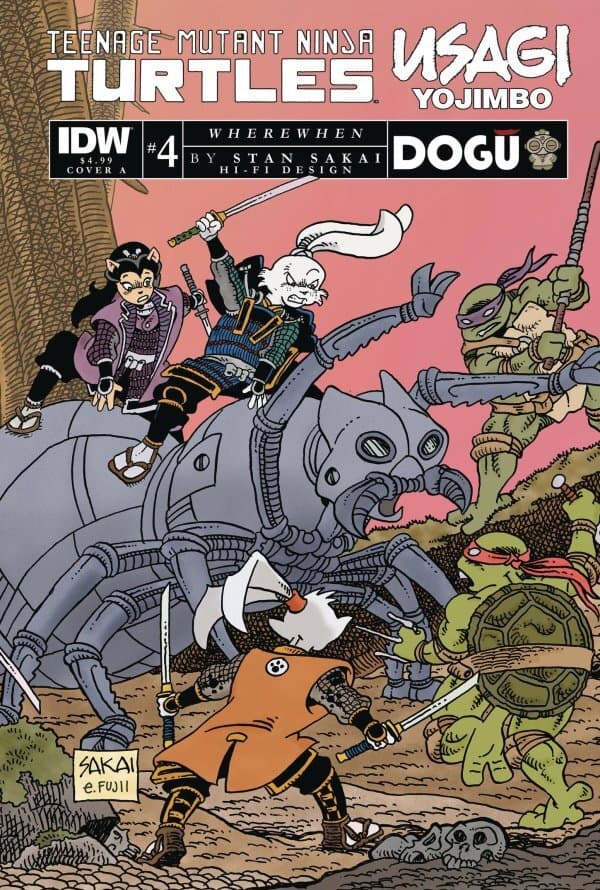 Teenage Mutant Ninja Turtles / Usagi Yojimbo: Wherewhen #4 cover