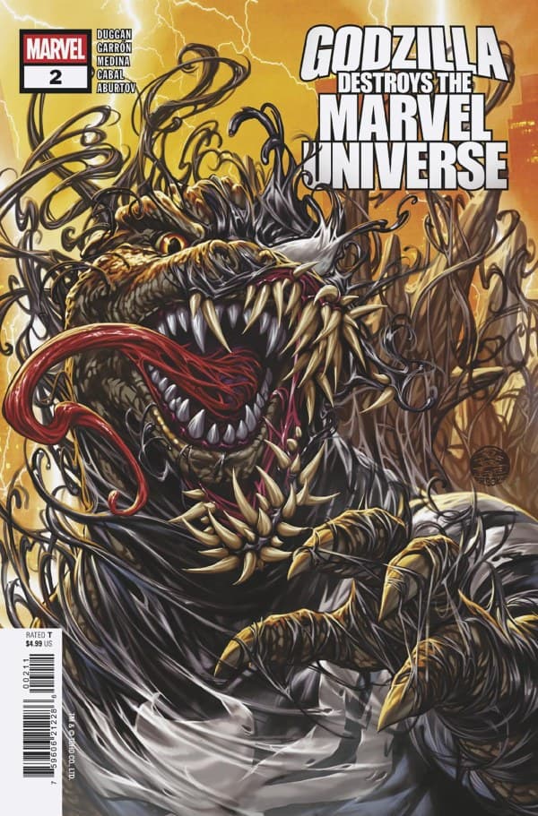 Godzilla Destroys the Marvel Universe #2 cover