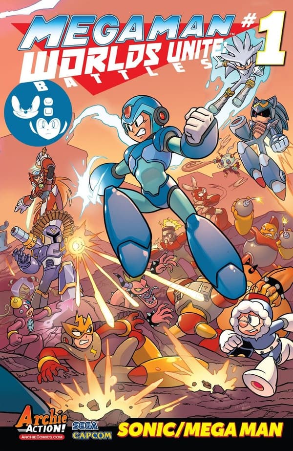 Mega Man: Worlds Unite Battles #1 cover