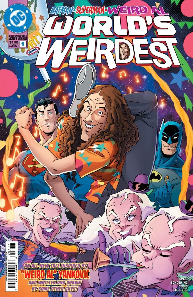 Batman / Superman / Weird Al: World's Weirdest cover — © DC Comics