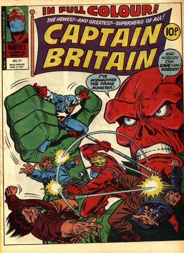 Captain Britain #21 cover