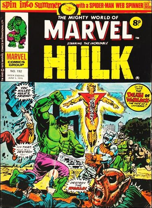 The Mighty World of Marvel #192 cover