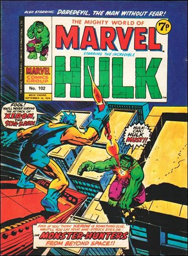 The Mighty World of Marvel #102 cover